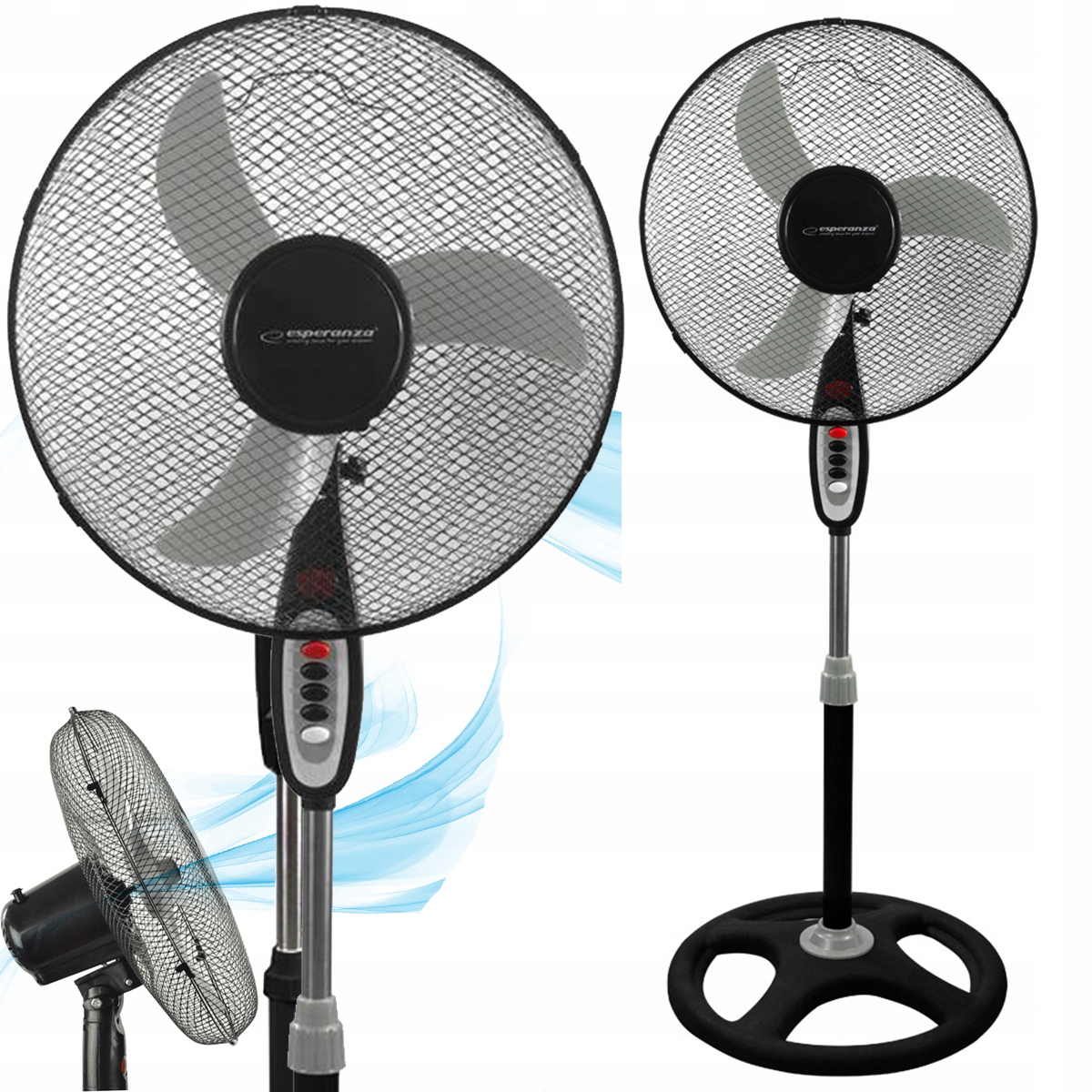 Podlahový ventilátor ESP Typphon čierny